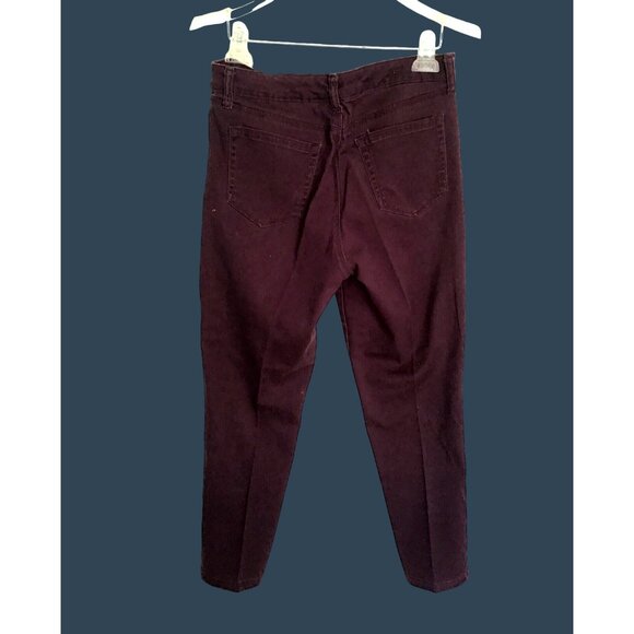STYLE & CO- WOMENS PLUM SKINNY LEG DENIM JEANS SIZE 8 - Picture 2 of 8